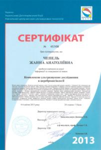 Сертификат Чепель Жанна