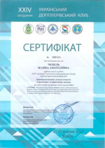 Сертификат Чепель Жанна
