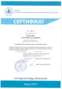 Сертификат Хохлова Екатерина