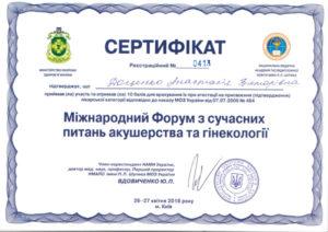 Сертификат Доценко Анастасия