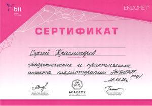 Сертификат Сергей Красноперов