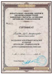 Сертификат Галушка Сергей