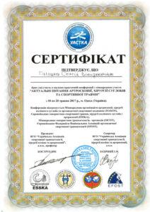 Сертификат Галушка Сергей