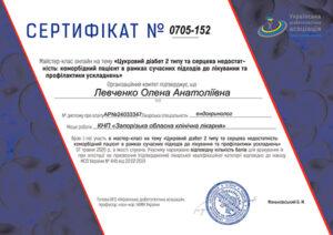 Сертификат Левченко Елена