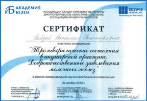 Сертификат Гайдай Наталья