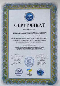 Сертификат Красноперов Сергей Николаевич