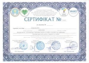 Сертификат Смирнова Инна Юрьевна