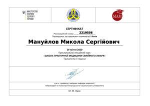 Сертификат Мануйлов Николай Сергеевич