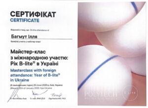 Сертификат Багмут Илья Вадимович