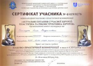 Сертификат Багмут Илья Вадимович