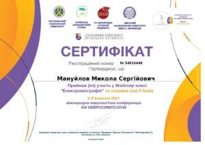 Сертификат Мануйлов Николай Сергеевич