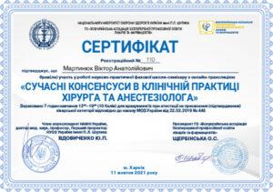Сертификат Мартынюк Виктор Анатольевич
