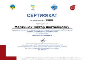 Сертификат Мартынюк Виктор Анатольевич