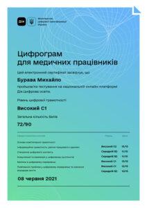 Сертификат Бурава Михаил Юрьевич