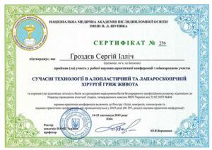 Сертификат Гроздев Сергей Ильич