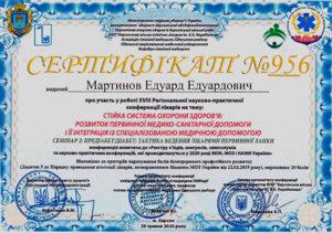 Сертификат Мартынов Эдуард Эдуардович